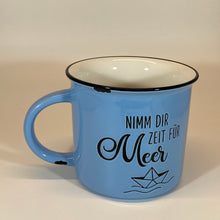 Laden Sie das Bild in den Galerie-Viewer, Tasse „Nimm Dir Zeit für Meer“ Vintagebecher