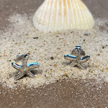Laden Sie das Bild in den Galerie-Viewer, DUR Schmuck: Ohrringe, Ohrstecker "Seestern II" mit Strandsand O4920