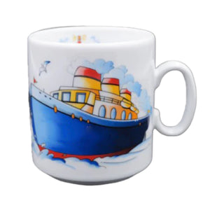Tasse, Porzellan, Dampfer, Boot, Kreuzfahrtschiff mit Wunschnamen - Jeder Name ist möglich!