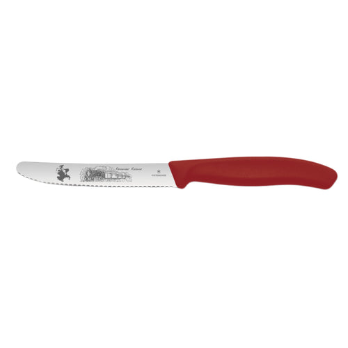 Victorinox: Tomatenmesser „Rasender Roland“, rot, Wellenschliff, 6.7831.R6RR