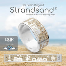 Laden Sie das Bild in den Galerie-Viewer, DUR Schmuck: Ring, Strandring &quot;Ostseebad Sellin / Rügen“ mit Strandsand, R6081
