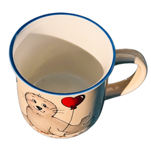 Laden Sie das Bild in den Galerie-Viewer, Tasse, Namenstasse „Robbe mit Herzluftballon“ mit Wunschnamen 2.0 - Jeder Name ist möglich!
