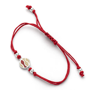 DUR Schmuck: Cotton-Armband, "Strandwellen" mit Strandsand und Korallensand, 925er Silber, A1894