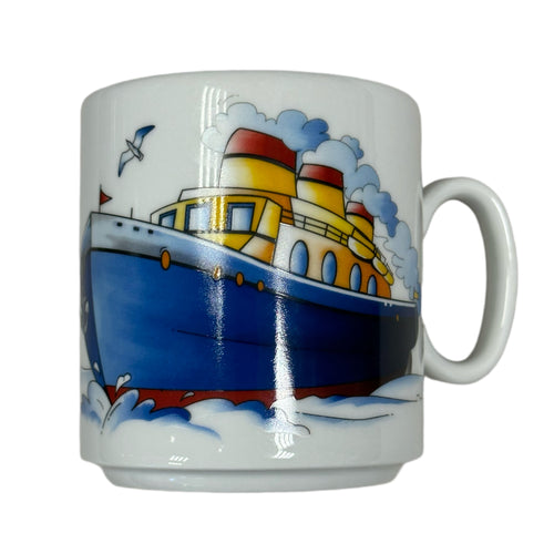 Tasse, Porzellan, Dampfer, Boot, Kreuzfahrtschiff mit Wunschnamen - Jeder Name ist möglich!