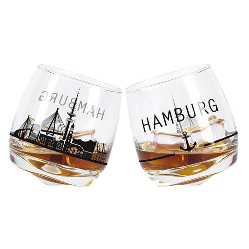 Wobbling Glas „Hamburg“ - 2er Set Das Glas wackelt, kippt aber nicht um.