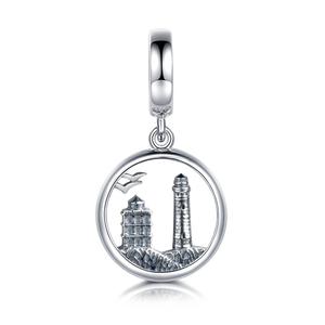 Inselsilber: Anhänger, Charm "Kap Arkona", 925er Silber, KA72OX