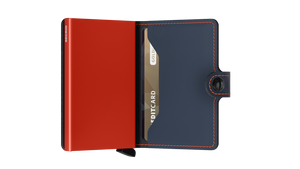 SECRID: Miniwallet, Portemonnaie, Wallet, Kartenetui, matte Night-Blue & Orange