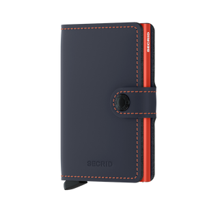 SECRID: Miniwallet, Portemonnaie, Wallet, Kartenetui, matte Night-Blue & Orange