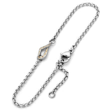Laden Sie das Bild in den Galerie-Viewer, Armband Forever aus Edelstahl mit echtem Strandsand® und geschwungenem Mittelteil von DUR (STB1005SA)
