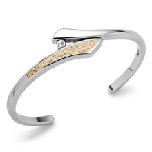 Laden Sie das Bild in den Galerie-Viewer, Armspange Twinkle aus Edelstahl mit echtem Strandsand® und 2,5 mm Crystal von DUR (STB1007SA.18.5)
