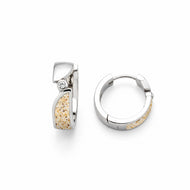 Kompakte Creole Twinkle aus Edelstahl mit echtem Strandsand® und 1,8 mm Crystal von DUR (STE1014SA)