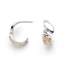 Laden Sie das Bild in den Galerie-Viewer, Halbcreole Twinkle aus Edelstahl mit echtem Strandsand® und 1,8 mm Crystal von DUR (STE1013SA)

