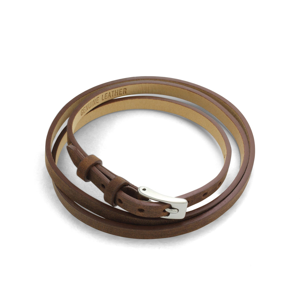 Lederarmband blau 62 cm