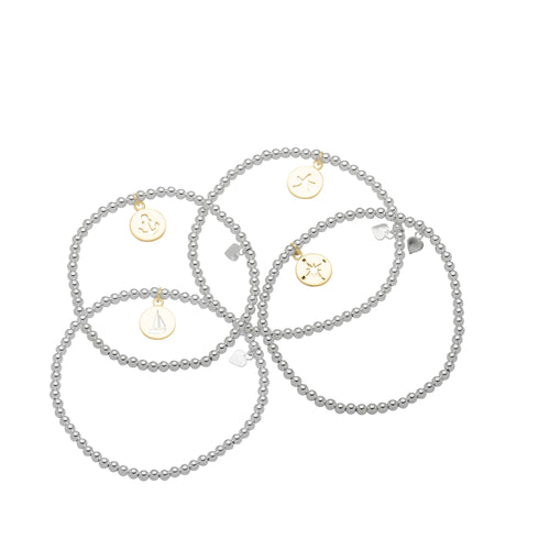 DUR Schmuck: Kugelarmband, Anhänger mit verschiedenen Motiven, vergoldet, A1968