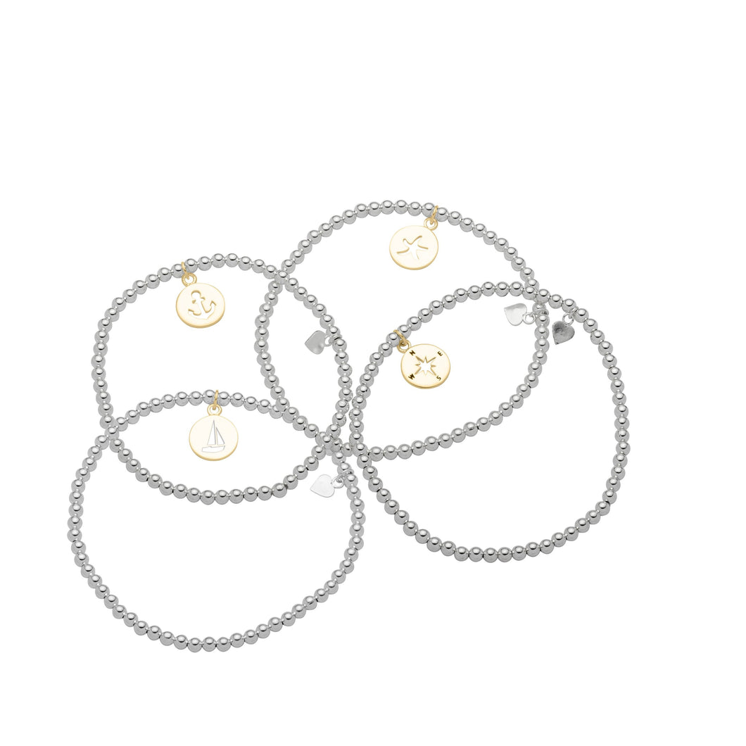 DUR Schmuck: Kugelarmband, Anhänger mit verschiedenen Motiven, vergoldet, A1968