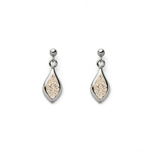 DUR Schmuck: Ohrringe, Ohrstecker, "Lunea" mit Strandsand, O5726