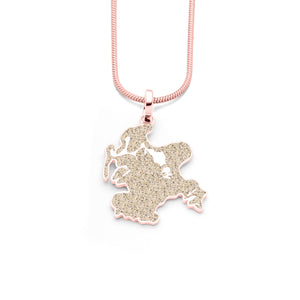 Anhänger "Rügen" Strandsand rosé vergoldet