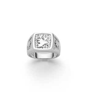 DUR Schmuck: Ring Ankerplatz "Rügen", rhodiniert, R6010