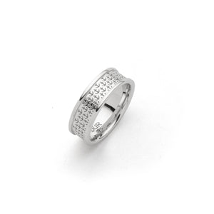 DUR Schmuck: Ring "Ankerplatz" 7 mm, rhodiniert, R6014