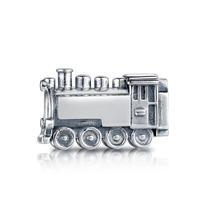 Laden Sie das Bild in den Galerie-Viewer, Inselsilber Charm Rasender Roland – detailgetreue Lokomotive aus 925er Silber, passend für Sammelarmband A1134 oder Schlangenkette K2925.

