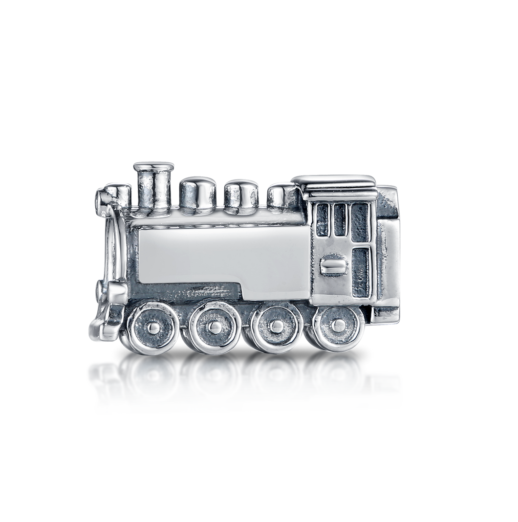 Inselsilber Charm Rasender Roland – detailgetreue Lokomotive aus 925er Silber, passend für Sammelarmband A1134 oder Schlangenkette K2925.
