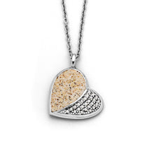 Laden Sie das Bild in den Galerie-Viewer, Kette Heart aus Edelstahl mit echtem Strandsand® und Crystalsteinen von DUR (STN1008SA)
