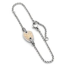 Laden Sie das Bild in den Galerie-Viewer, Armband Sandglow aus Edelstahl mit echtem Strandsand® im Kieselstein-Design und Crystalsteinen von DUR (STB1006SA)
