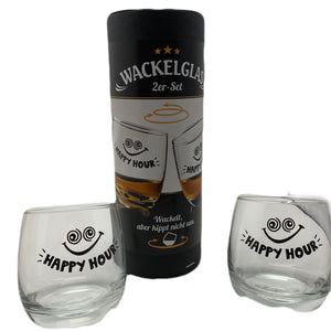 Wackelglas „Happy Hour“