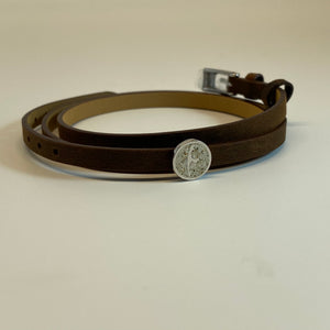 DUR Schmuck: Armband, Lederarmband braun mit Sandelement, A1597