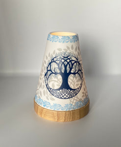 Porzellan Windlicht Vintage Style, „Lebensbaum" 