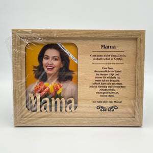 Bilderrahmen „Mama“, Holzbilderrahmen, Fotorahmen