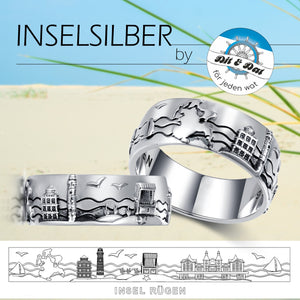 Inselsilber: Ring „Insel Rügen“ der Rügen - Ring, 925er Silber, KA09OX