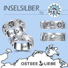 Laden Sie das Bild in den Galerie-Viewer, Inselsilber: Ring „Ostsee⚓️Liebe“ der Ostsee-Insel-Ring, 925er Silber, KA15OX
