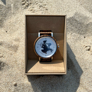Laimer: City Watch Rügen I Die Insel-Uhr von Laimer aus Zebranoholz, exklusiv nur hier erhältlich