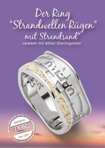 DUR Schmuck: Ring "Strandwellen - Rügen" Der Rügenring mit Strandsand R5718