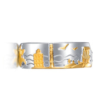 Laden Sie das Bild in den Galerie-Viewer, Inselsilber: Ring „Insel Rügen“ der Bicolor - Rügen - Ring, 925er Silber, silber und vergoldet KA10WY
