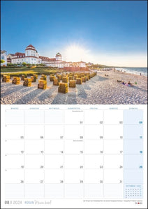 Kalender „Insel Rügen - 2024“ Foto-Wandkalender, Eiland-Verlag, August