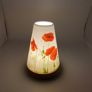 Porzellan Windlicht Vintage Style, „Mohnblume"