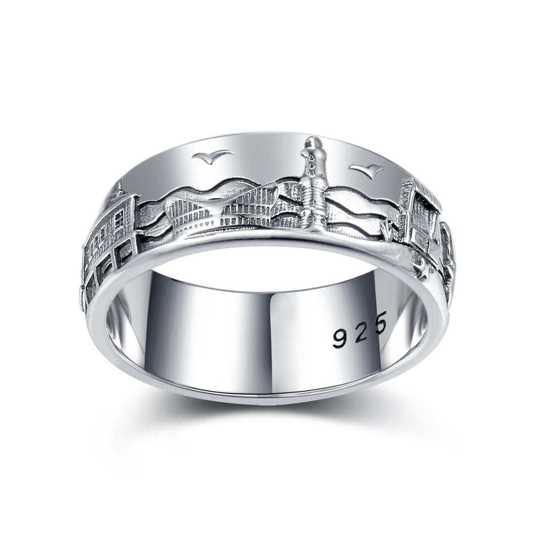 Inselsilber: Ring „Ostsee“ der Ostsee - Ring, 925er Silber, KA13OX