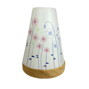 Porzellan Windlicht Vintage Style, „Blumen am Feldrand"