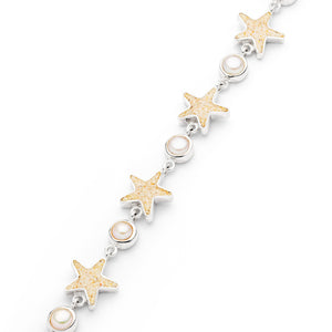 DUR Schmuck: Armband "Sandseestern/Perle" mit Strandsand und Perle, A1838