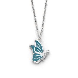 DUR Schmuck: Kette "Butterfly" Schmetterling mit blauem Steinsand, K2874