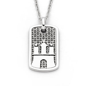 DUR Schmuck: Anhänger "Dogtag Hamburg", 925er Sterlingsilber, P4559