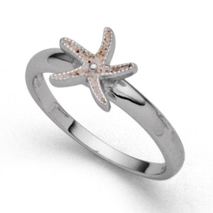 DUR Schmuck: Ring "Seestern Mini" mit Strandsand R5426