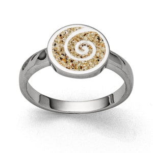 DUR Schmuck: Ring "Sandspirale 2.0" mit Strandsand R5566