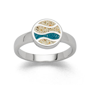 DUR Schmuck: Ring, "Strandwellen", mit Strandsand und Steinsand, R5670