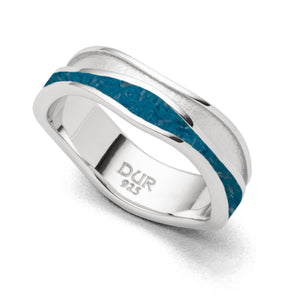 DUR Schmuck: Ring, "Strandwellen", mit blauem Steinsand, R5735