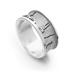 DUR Schmuck: Ring "Köln" sandlos, matt, hell rhodiniert, R5975